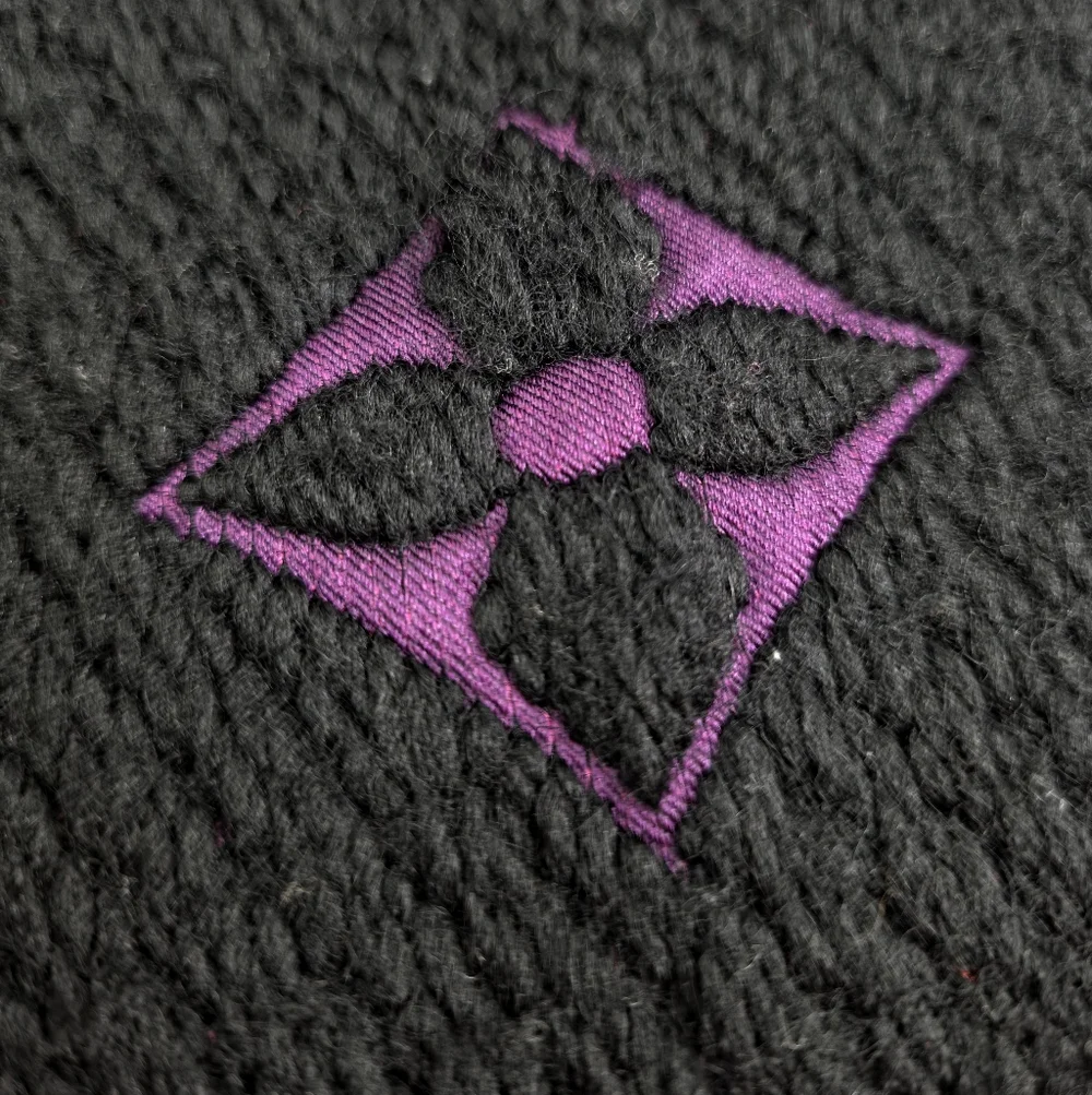 Louis Vuitton Echarpe Logomania Rainbow Wool Silk Scarf Black Pink